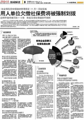 濟(jì)寧用人單位若逾期不繳社保費(fèi)，將被強(qiáng)制劃撥